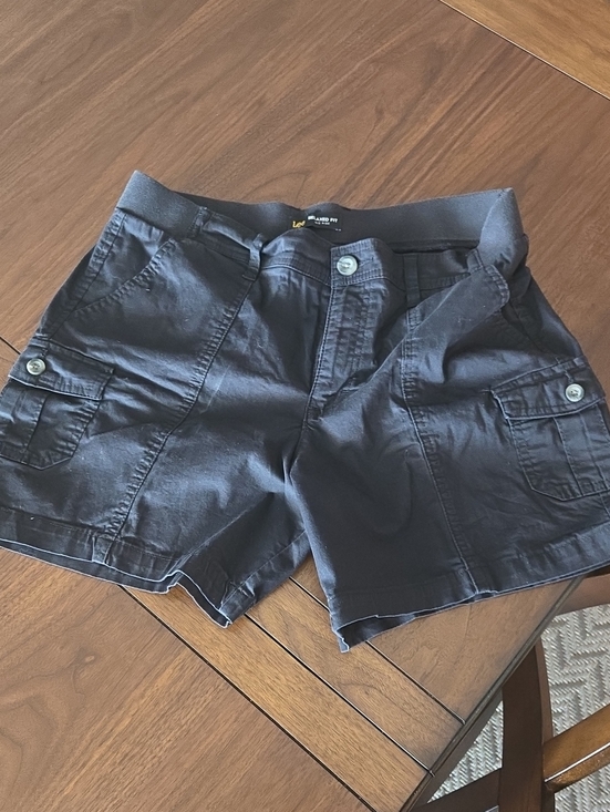 Lee Pants - Lee Women's Black Relaxed Fit Cargo Shorts Sz 12